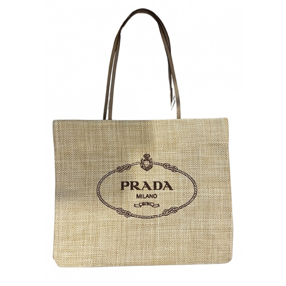 Prada Raffia Tote Bag